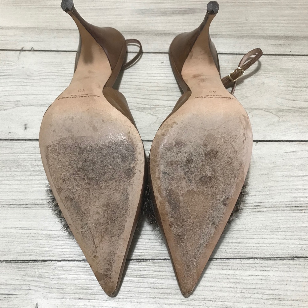 Alessandro Dell'Acqua Feather and Leather Pumps - Picture 14 of 16